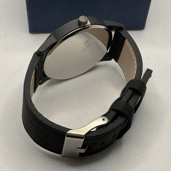 South Lane SS20-dr1-4430 Black Leather Analog Dial Quartz Genuine Watch YR30 - Picture 10 of 11